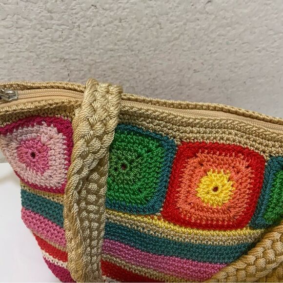 The Sak Rainbow Striped Woven Shoulder Bag Purse NWOT - Picture 4 of 12